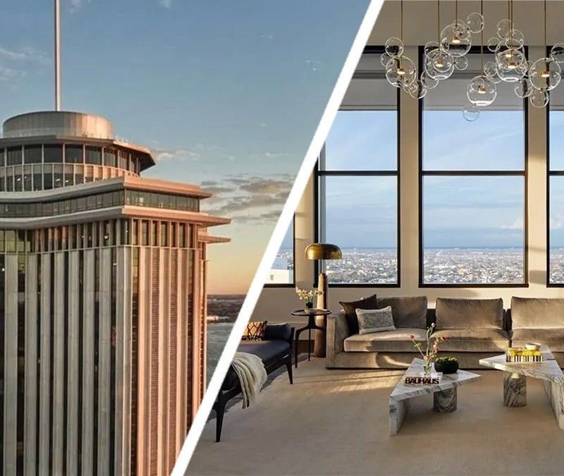 A penthouse perched luxuriously above New Orleans in the Four Seasons tower just became Louisiana's priciest listing.